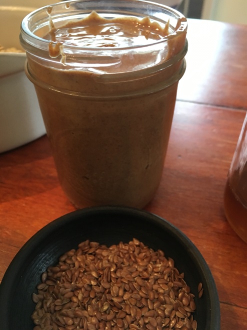 Almond butter and Flax seed